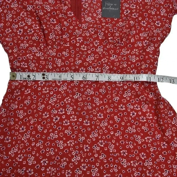Nwt Sundae Muse Gabriella Floral Mini Dress Red Size 2 - Picture 13 of 15